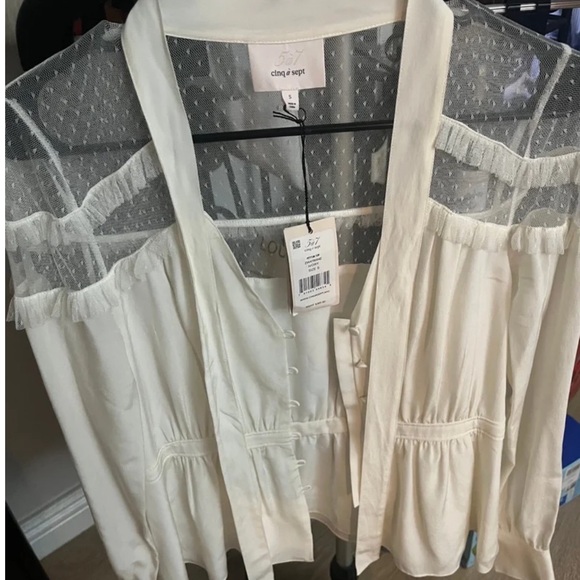 Cinq a Sept Peyton Top in Ivory - Picture 4 of 4